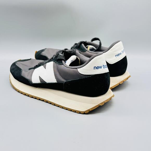 New Balance Shoes Womens 9 Gray Black Suede 237 Retro Running Athletic Sneakers - Picture 6 of 12